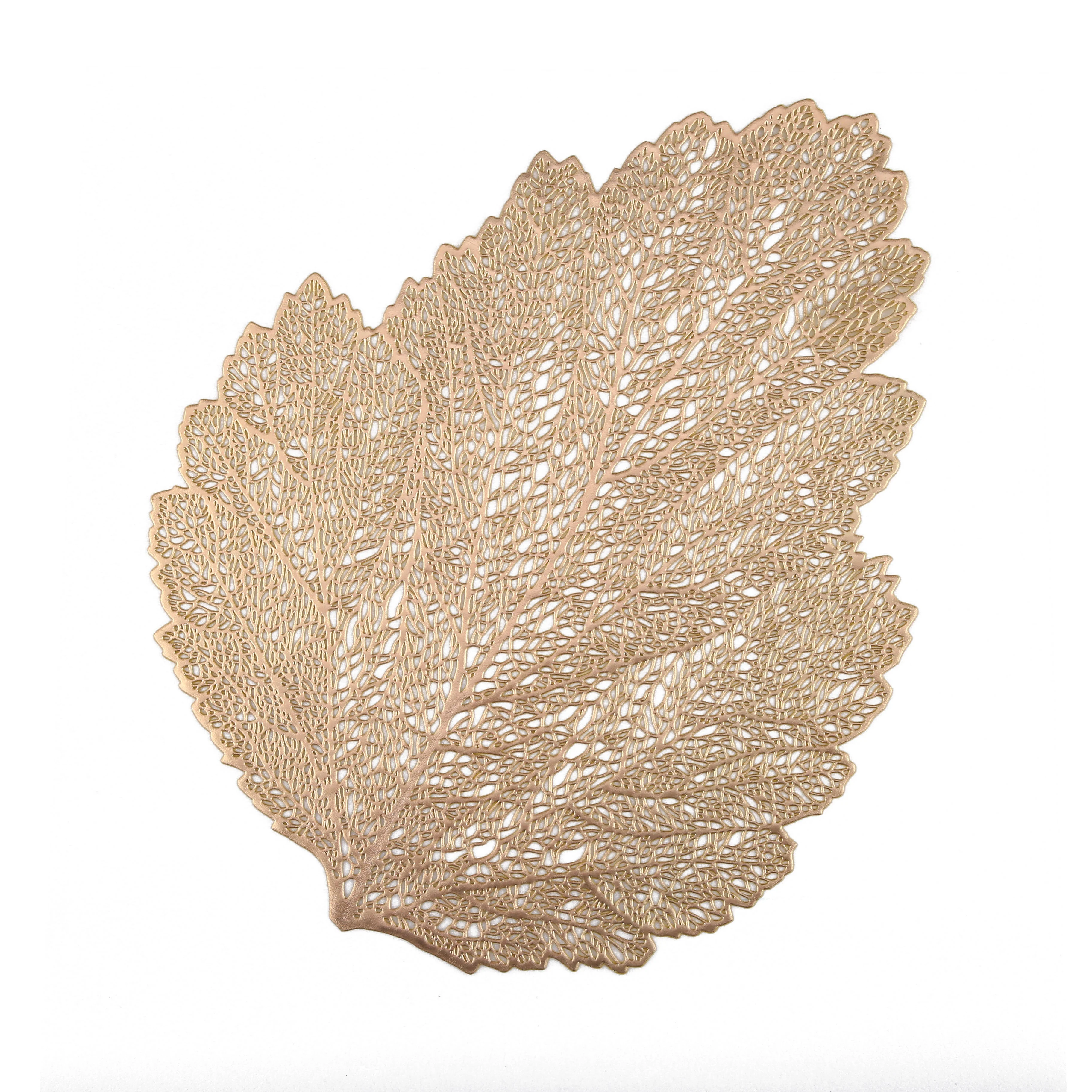 

IN STOCK Leaf PVC Placemat For Table Decoration Wedding Dinning, Gold,silver