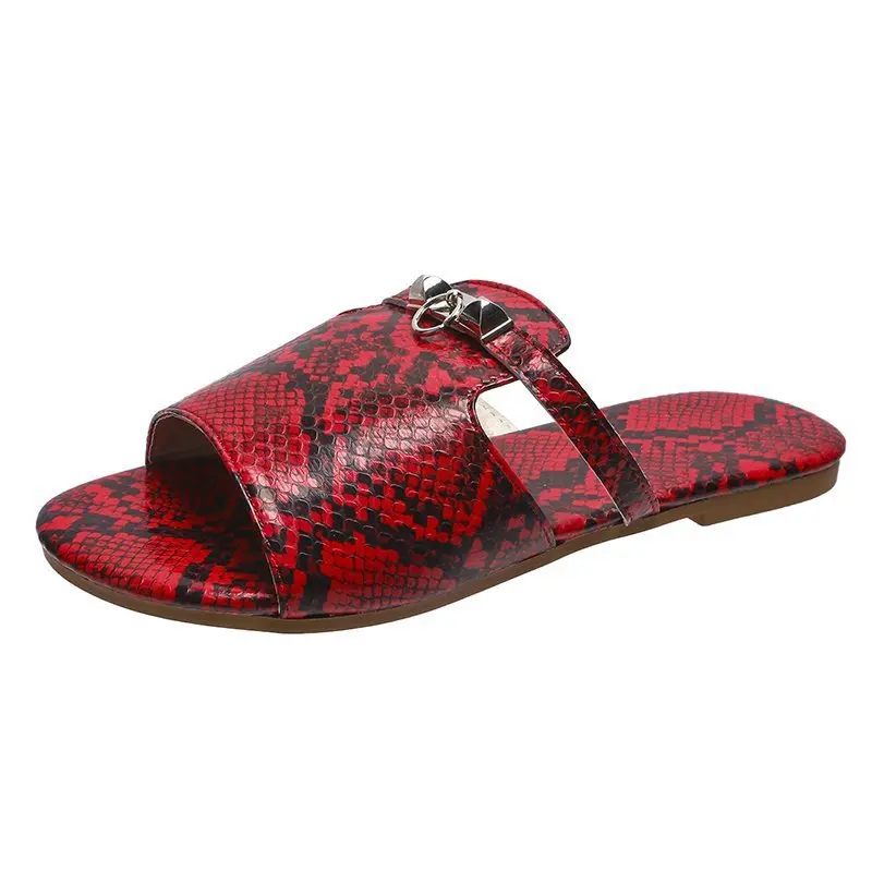 

Summer New Style Women's Fashion Flat Non-slip Sandals And Slippers Ladies Beach Shoes, Red / blue / orange / brown