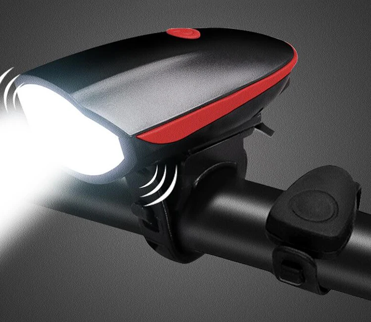 

Bicycle Light Waterproof Bike Headlight Rechargeable With Power Bank Safe Bicycle Front Light With Horn, Picture shows