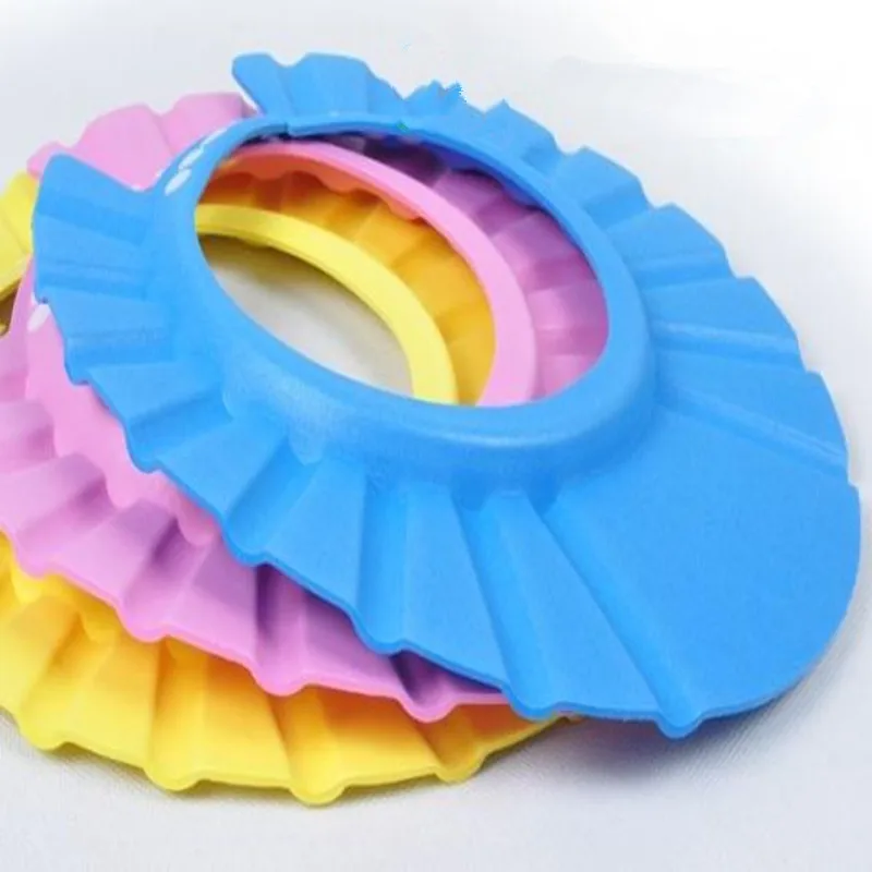 

Baby shampoo cap Adjustable size shower cap Safe and odorless Safety shampoo cap Baby Care Products Thicker models Baby special, As picture