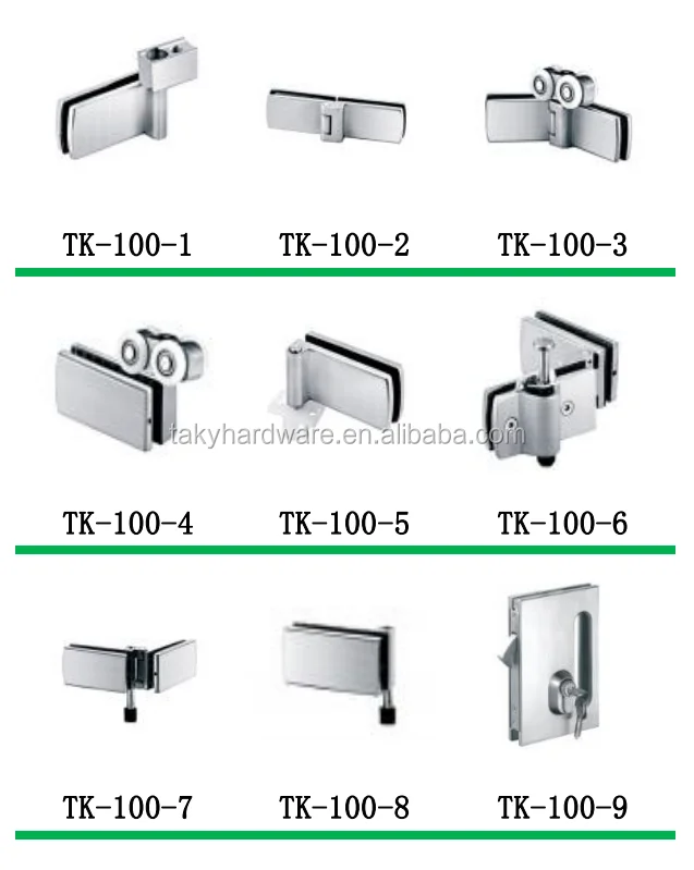Frameless Glass Folding Door Stainless Steel Sliding Glass Hardware