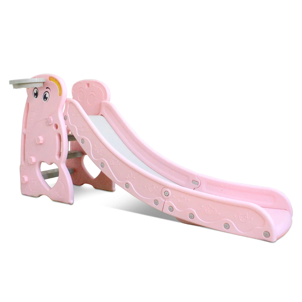 

Cheap Price China Supplier Toddler Elephant Slides Slide Children Kid Slide Indoor With Basketball Stand