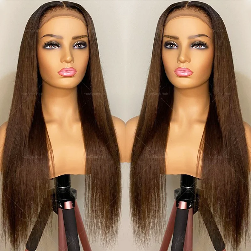 

Vendors weaves bundles long honey brown human hair lace wig Virgin brazilian brown hd lace front human hair wigs