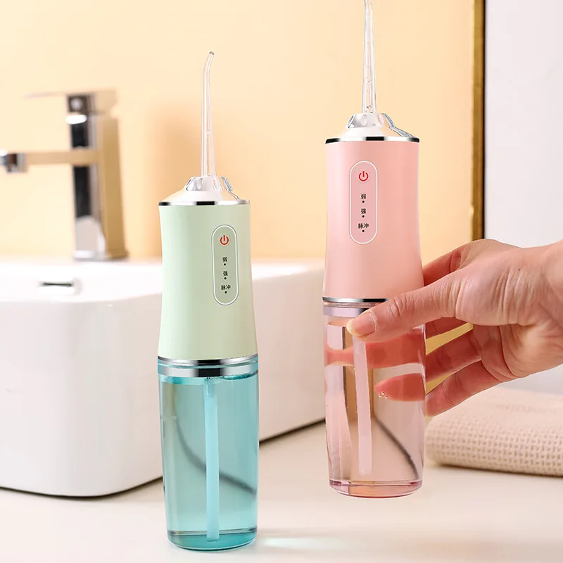

Oem Factory New Item Usb Charging Cordless Portable Electric Dental Floss Irrigator Water Flosser, White + green + pink
