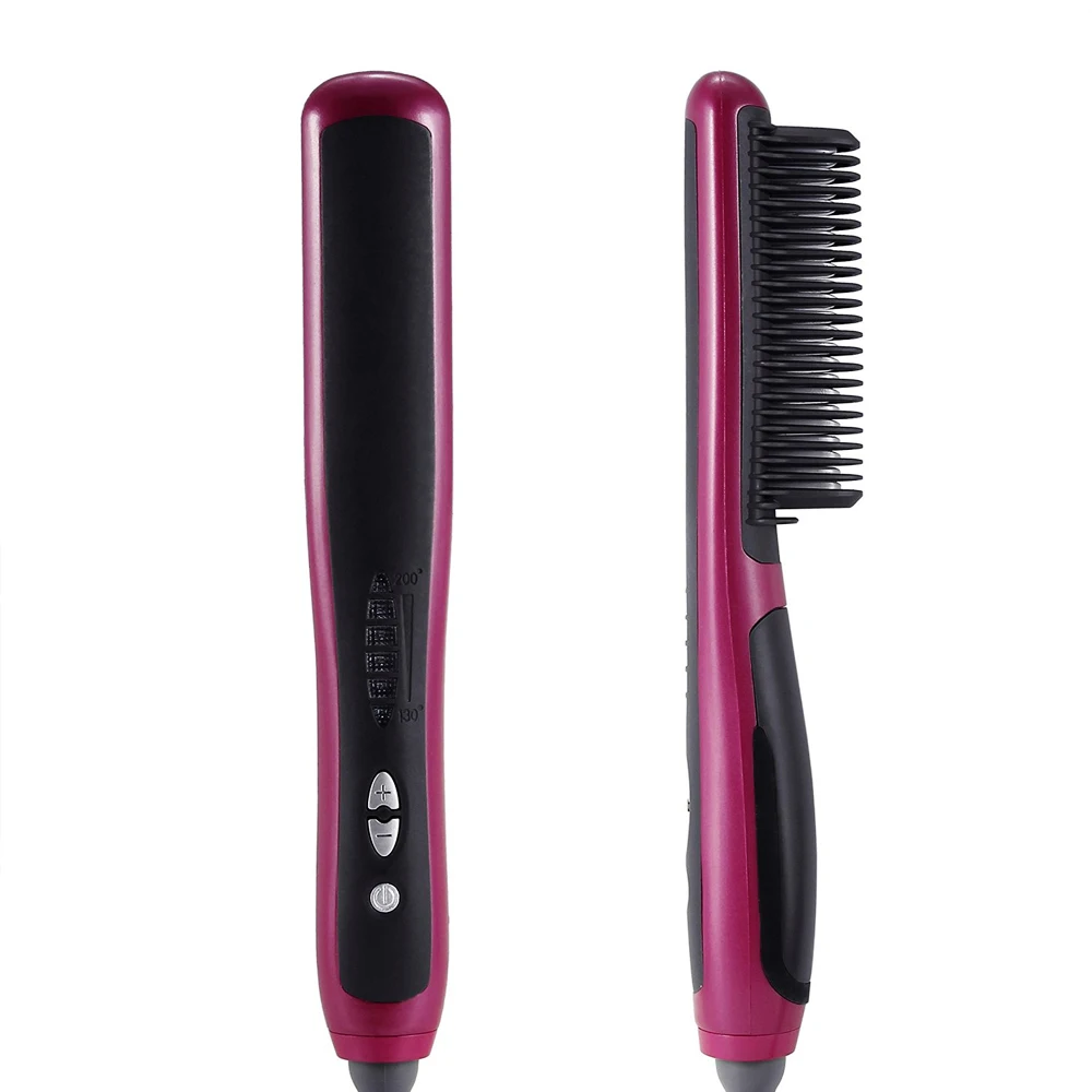 

Straightening Heat Hair Ceramic Curler Electric Straightener Hot Comb Hair Care for Men Beard Straightener hot comb electric, Colorful