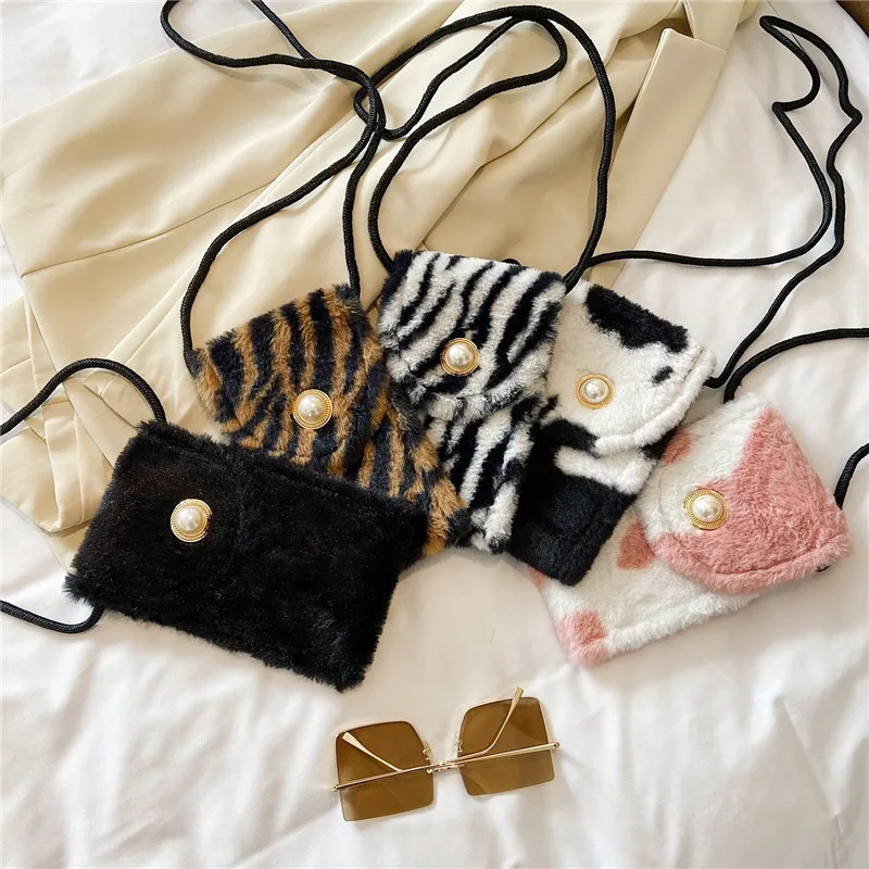 

Luxury Jelly Purses And Handbags For Women Pattern Fur Plush Chain Phone Bag Handbag Vendors Fashion Shoulder Handbag 2021