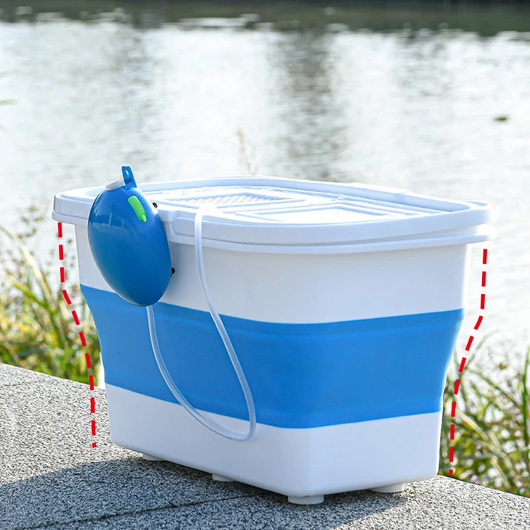 

13L Wholesale Outdoor Fishing Pail Bucket Household Durable Silicone Car Washing Folding Bucket