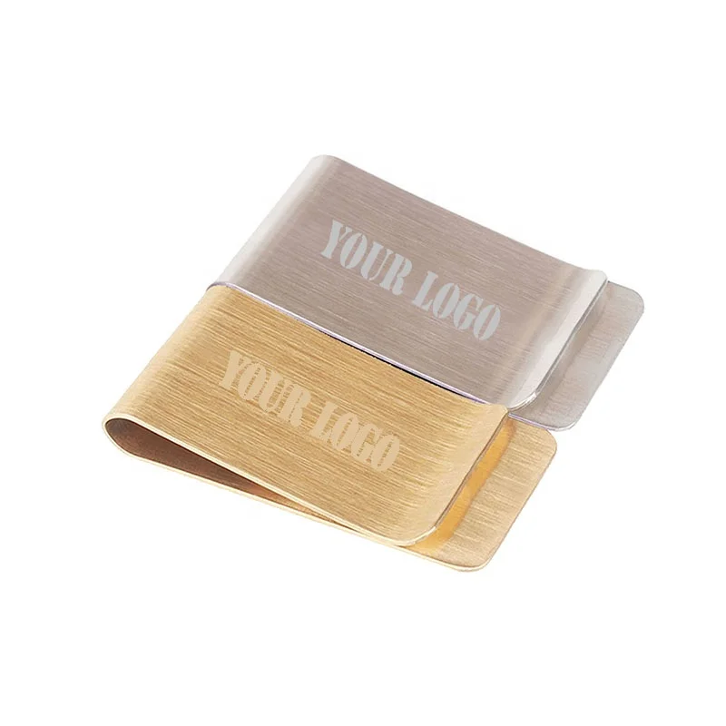 

Slim Metal Custom Logo Pocket Money Clip Wholesale, Silver/gold/black