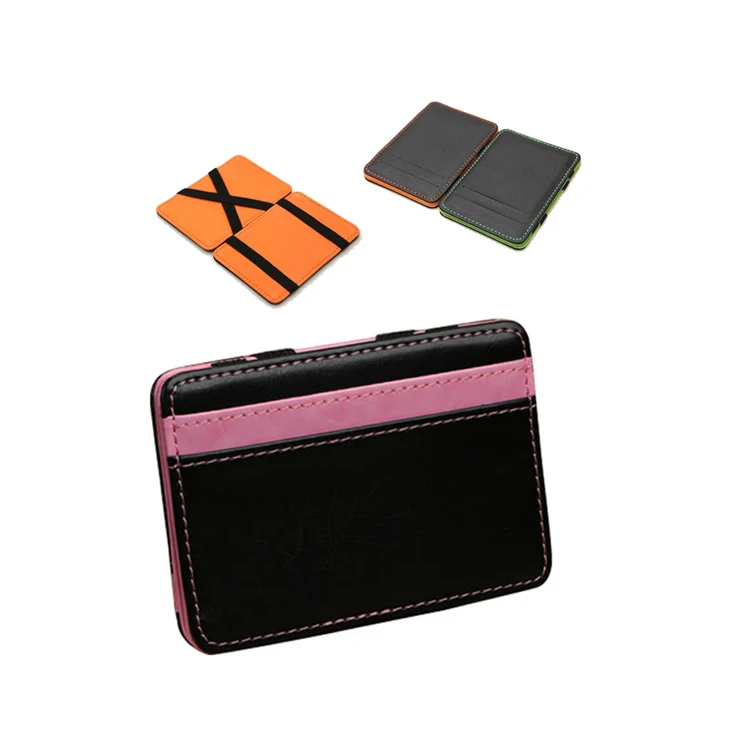 

YS-K020 Wholesale pu leather tyvek a2 credit card holder magic wallet leather for men