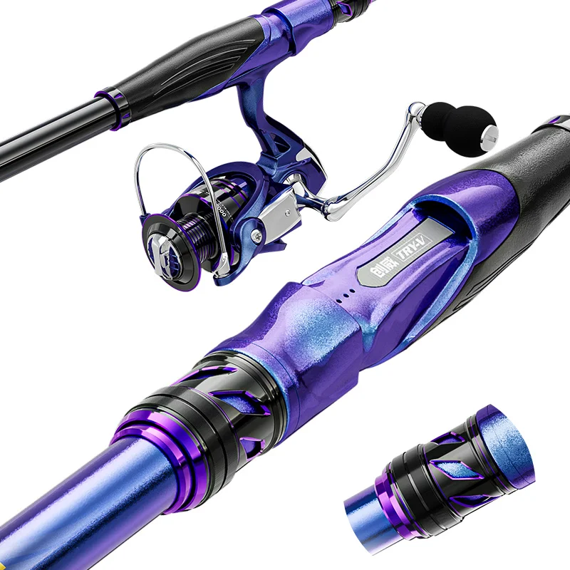 CWTLR02-1 carbon long shot surf casting telescopic fishing rod with reel combo