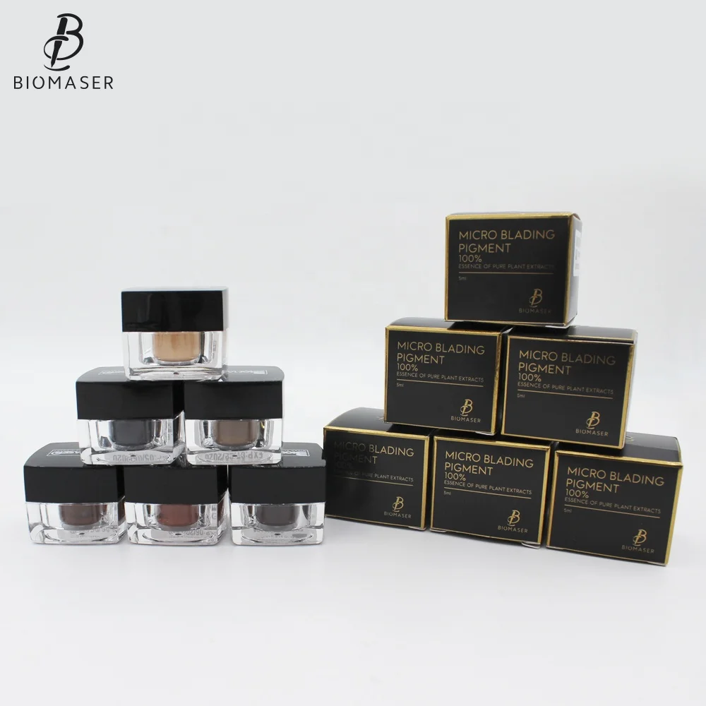 

Biomaser cosmetic eyebrow dark brown microblading pigment/tattoo ink, 14 colors for your choosing