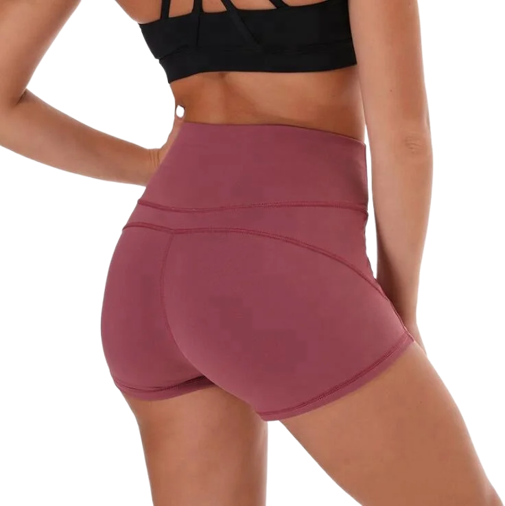 

Women Plain High Waist Compression Soft Quick Dry Booty Running Fitness Shorts