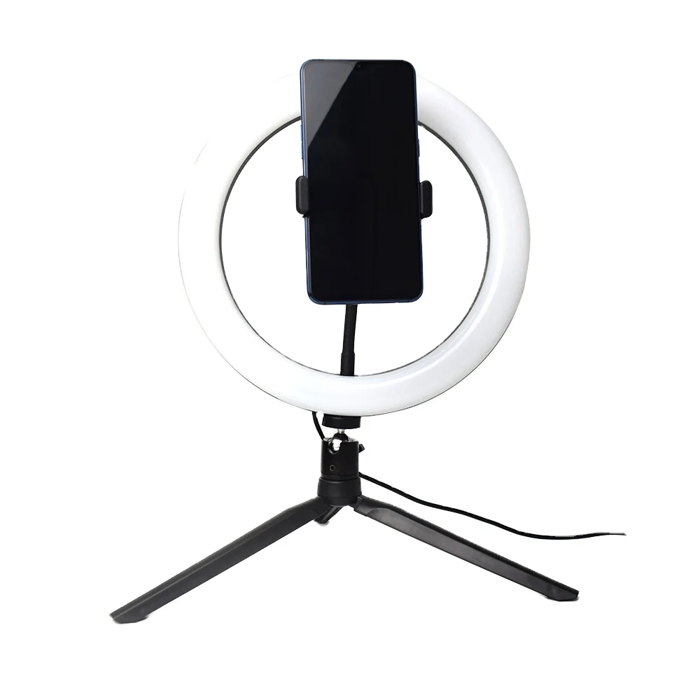 

2020 new usb Makeup lamp Beauty Live Selfie Ring Light Film Shooting Studio Video Led fill Lights for desktop phone live stream, Black