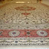 2019 hot sale handmade silk on wool carpet from yamei carpet factory