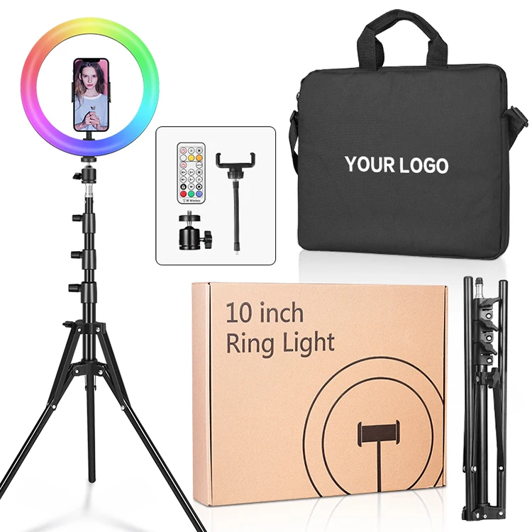 

2021 New Arrival Full Set 10 Inch Rgb Ring light With Remote Control