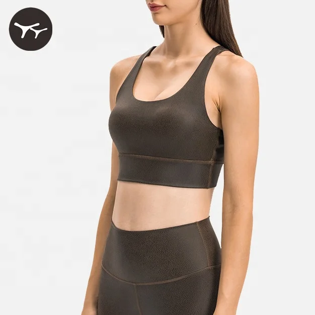 

High quality workout sports bra for women custom clothing fitness gym top athletic wear cross back crop top sexy women bra