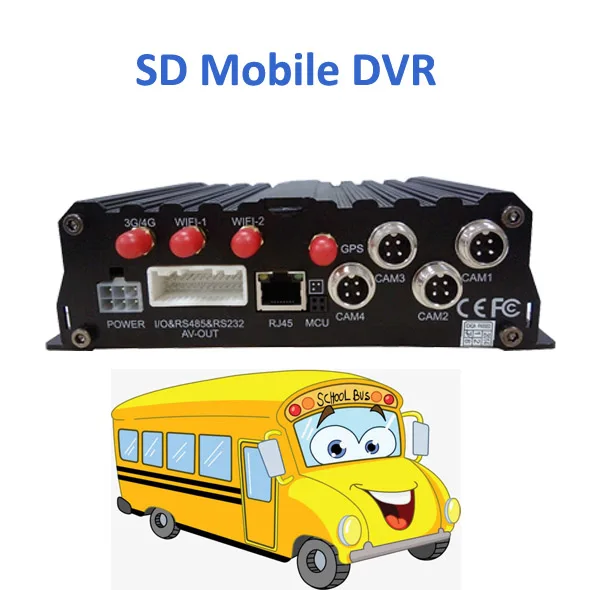
4channel SD card mobile dvr 4G vehicle recorder for Taxi surveillance solution cctv taxi car black box 3g 4g gps tracking 