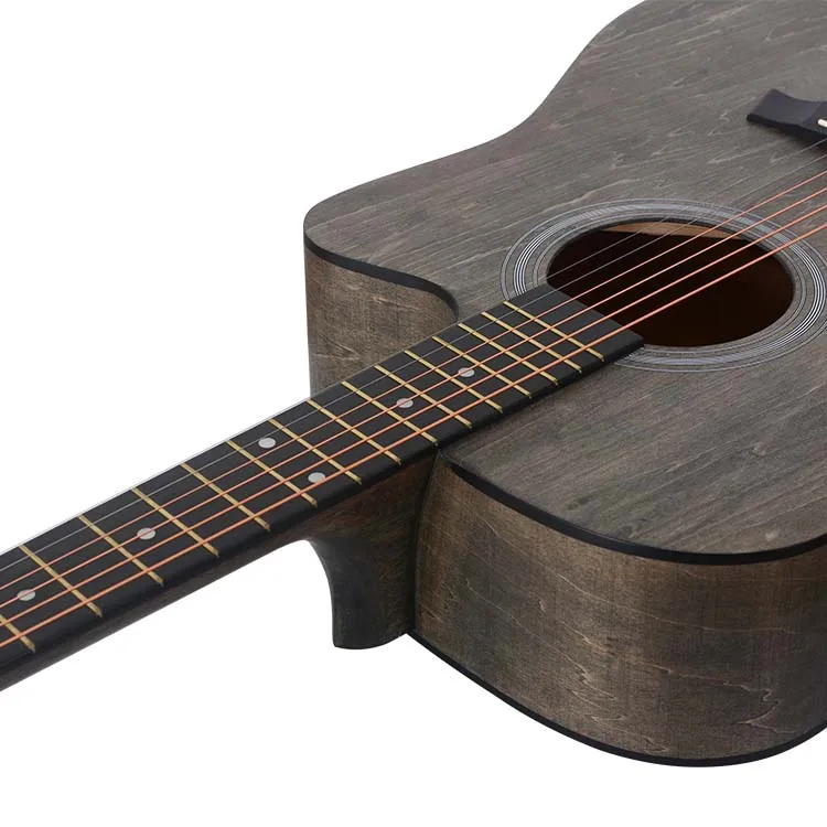 

China Manufacturer Wholesale 41 Inch Grey Basswood OEM Acoustic Guitar For Beginners