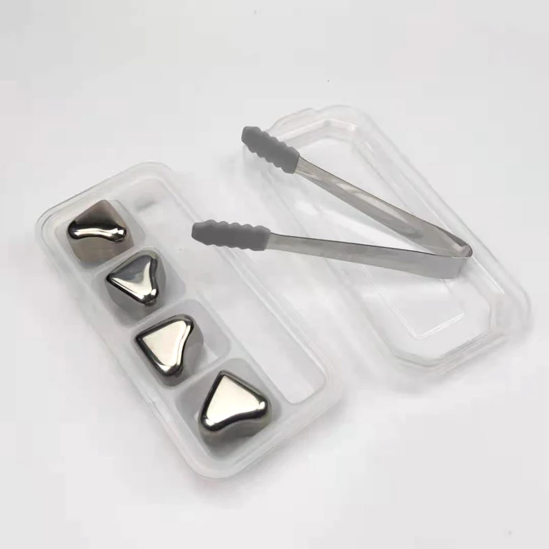 

Eco friendly reuseable Whiskey Wine heart shape Stainless Steel Ice Cube