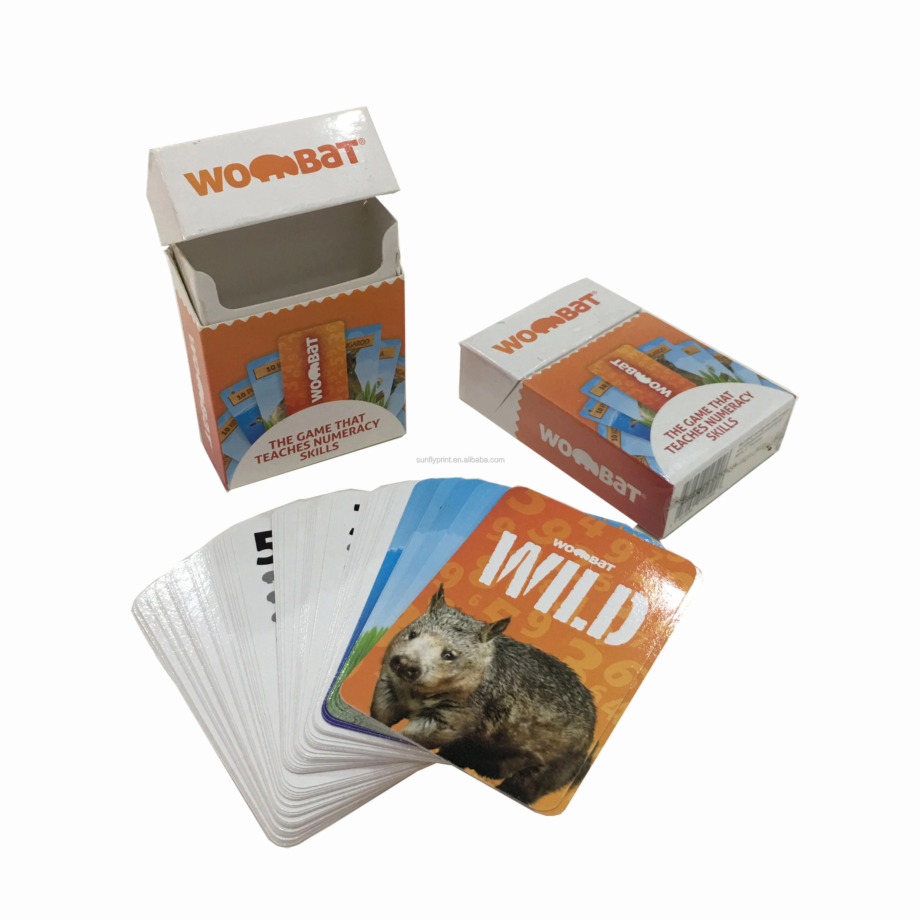 Hot sale Child Learning cards cheap printing high quality Children game paper playing Poker Card Kids Trading Card Printing