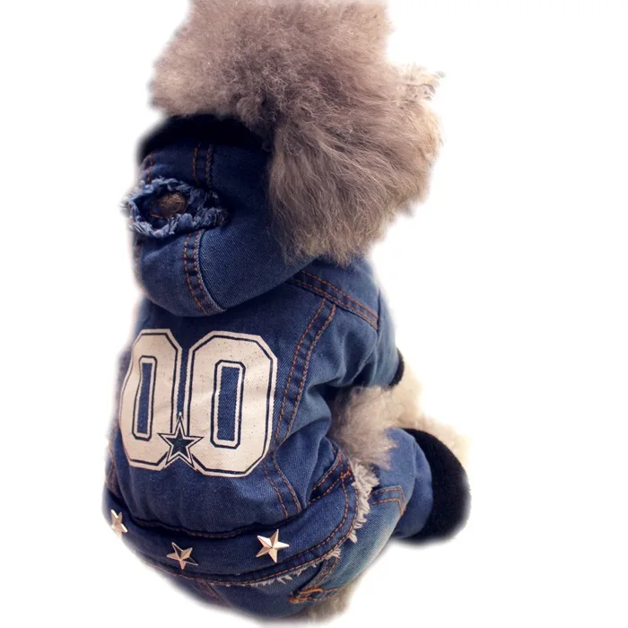 

Wholesale Blue Pet Puppy Dog Overcoat Jeans Jacket Clothes, Multi color