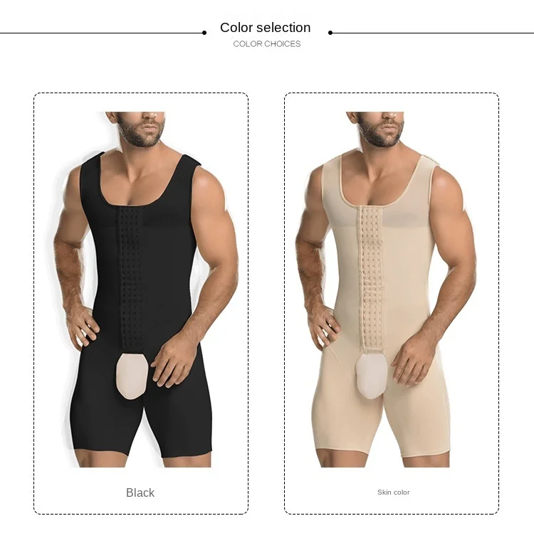 

Strong body shaper slimmer waist trimmer tummy trimmer for men, Black,skin