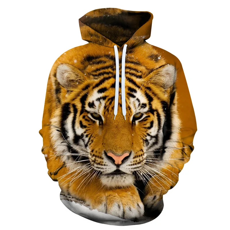 

Three - dimensional realistic tiger king pattern 3D Sublimation Sweater