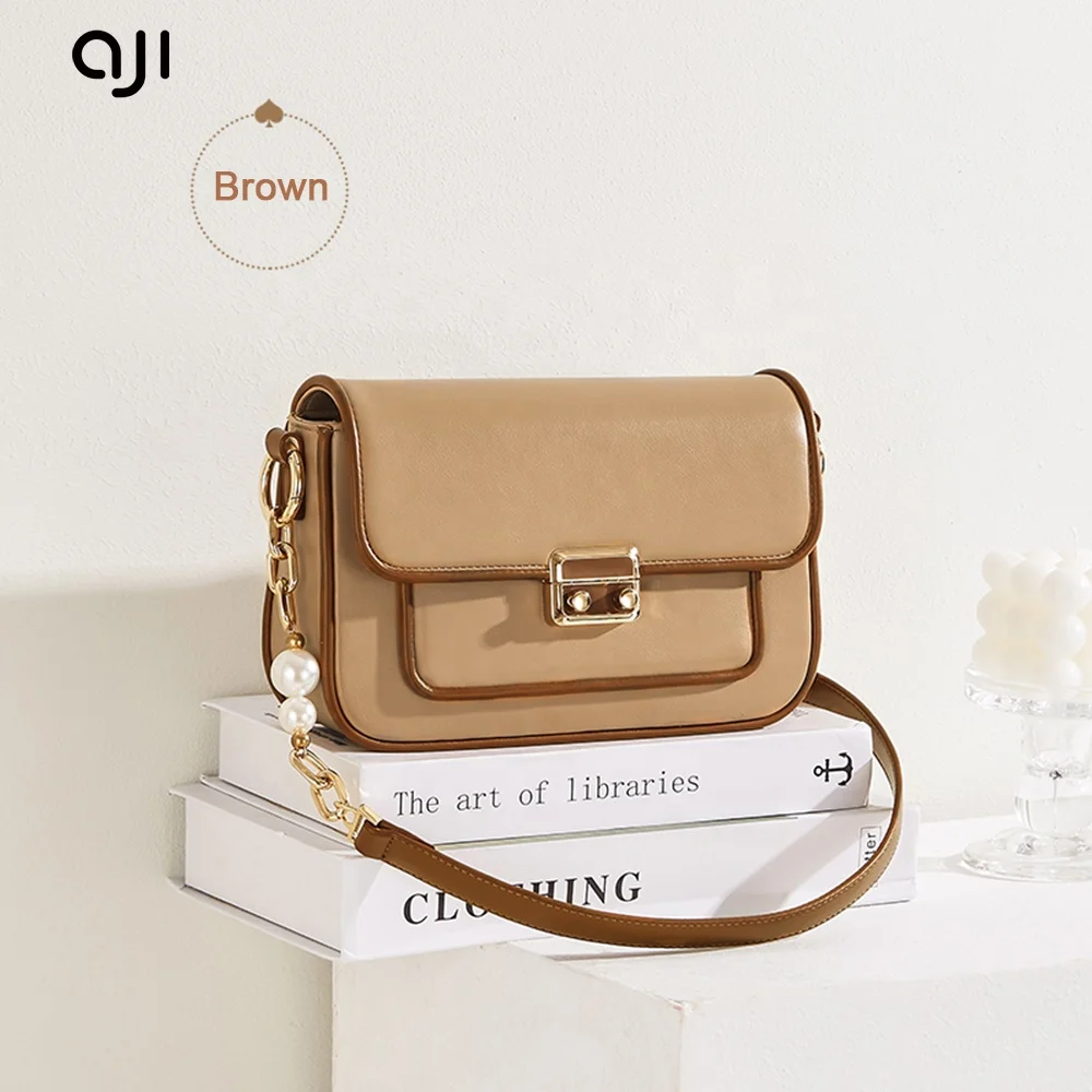 

New Design Chain Messenger Shoulder Bag Flap Handbags PU Leather Ladies Hand Bags Fashion Women Crossbody Bags, White/ camel/ customize