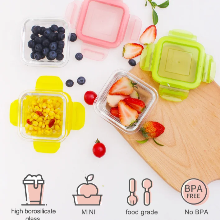 Bpa Free Baby Food Glass Containers Set Lunch Box Kids Buy Baby Food