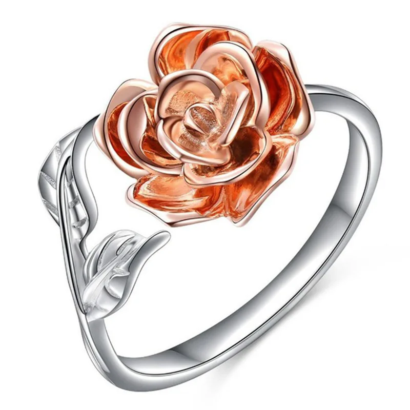 

Jachon Fashion Rose  Wrap Open Rings Copper Planted Women Jewelry, Rose gold