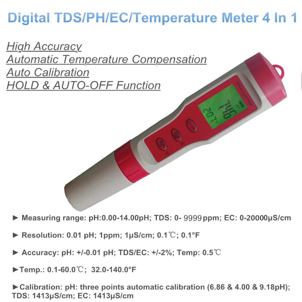 Ph And Conductivity Meter Ez-9908 Ph Meter Tds Meter Ec Meter ...