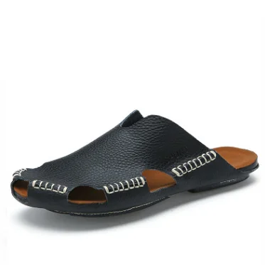 

dropshipping man shoe casual trend handmade men shoes seaside slippers beach sandals Baotou cricket shoe slipper wholesale