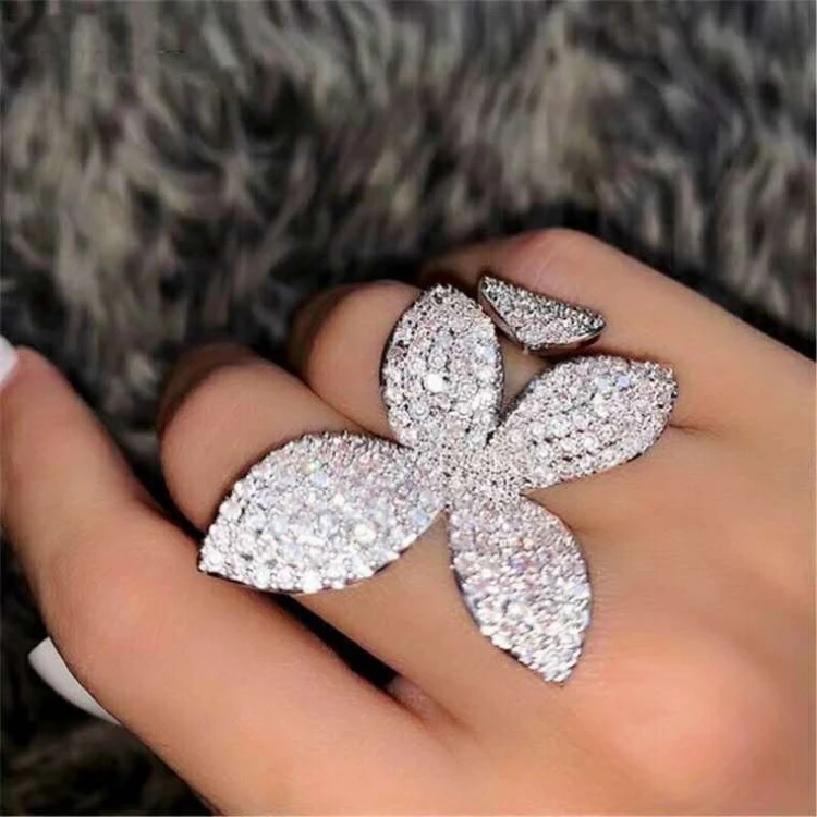 

Women butterfly trendy adjustable ring gold plated stainless steel rings