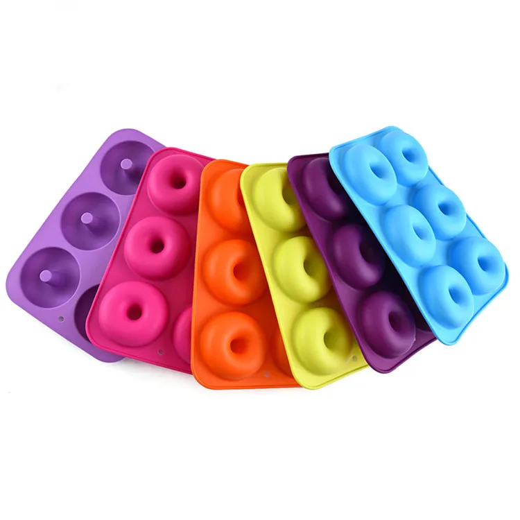 

Amazon Hot Selling Custom 6-Cavity Silicone Donut Baking Pan/Non-Stick Donut Silicone Mold Resin Cakes Mold