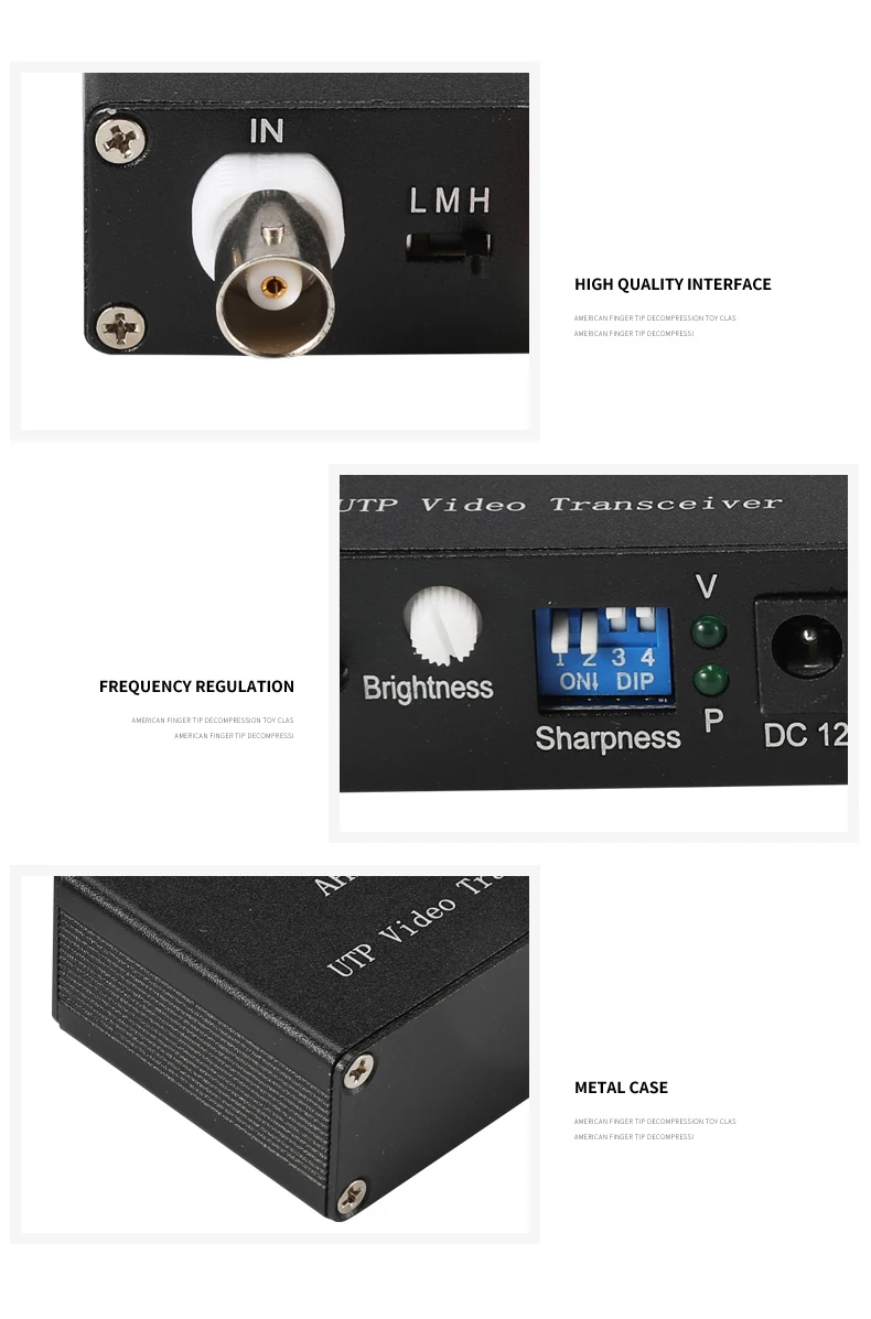 5mp Twisted Pair Cctv Video Balun Active Transceivers 2500ft Distance