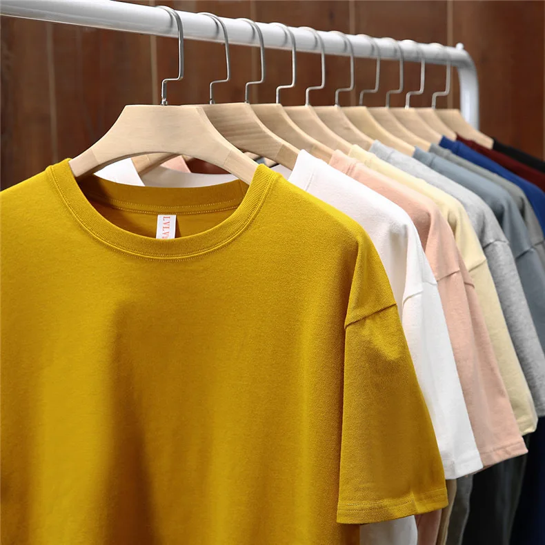 

high quality 280GSM 100% cotton t shirt oversize drop shoulder t-shirts, 11 colors