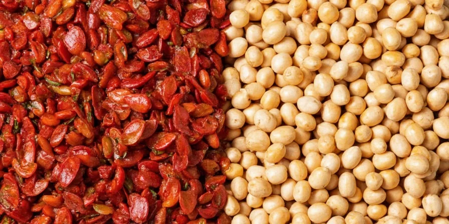 Person smiling while eating spicy chickpea dish