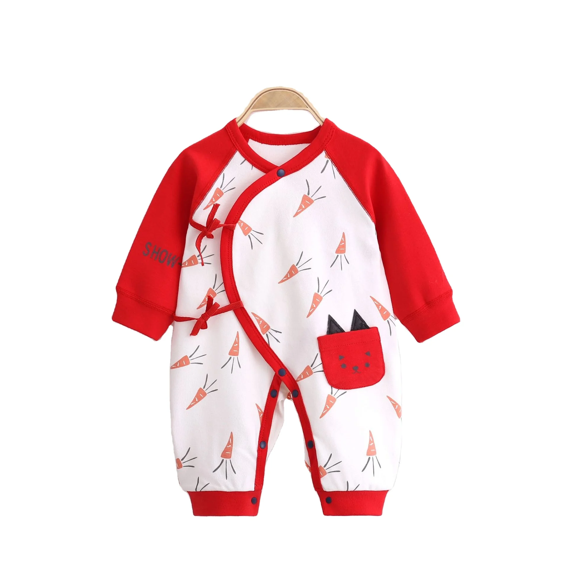 

Baby romper spring and autumn summer cotton Boneless sewing newborn pajamas 0-3 months