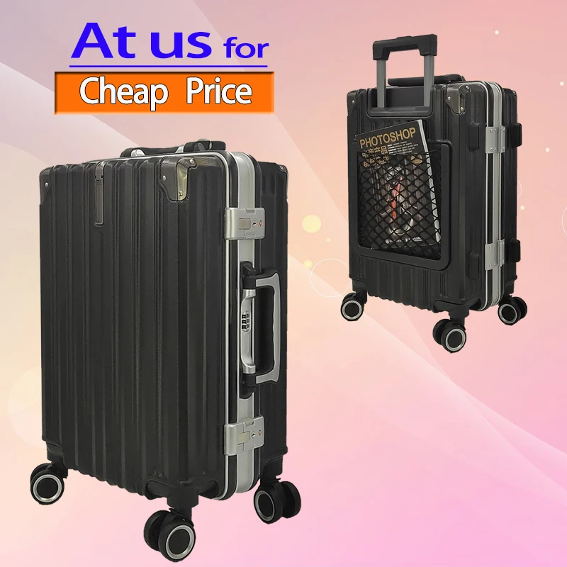 

2021 New 20"24"28 Inch 3 pcs Set Aluminium Frame Trolley Luggage Cabin Size Boarding Bag Carry On ABS PC Suitcases