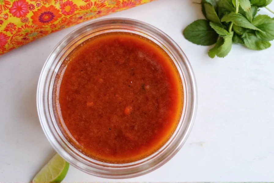 Cascabel Chile Sauce in a Mexican Market