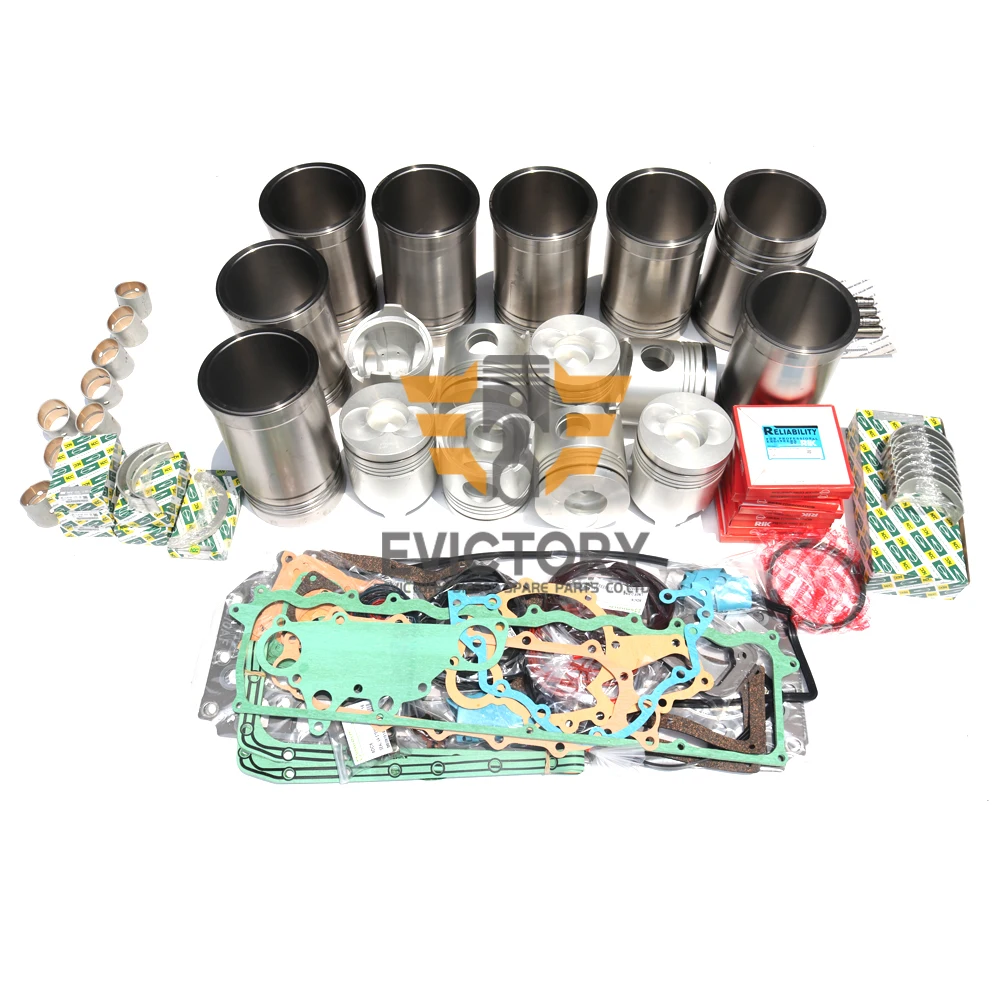 

For MITSUBISHI FUSO 8DC9T 8DC91 8DC92 8DC9 rebuild overhaul kit piston + ring + liner + gasket + bearing