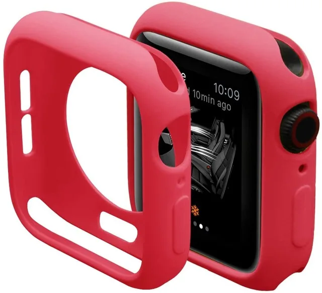 

soft silicone case for Apple Watch Band series 6 40MM 44MM iWatch bracelet series 2 3 4 5 protection 42mm 38mm strap accessories, 17