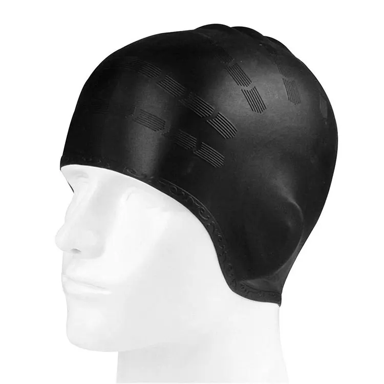 

Custom Adults Men Women Long Hair Waterproof Ear Protect Silicone Swimming Cap