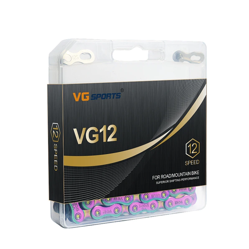 

VG Sports 12 Speed Bicycle Chain for MTB Mountain Road Bike Chains, Silver,rainbow,titanium gold