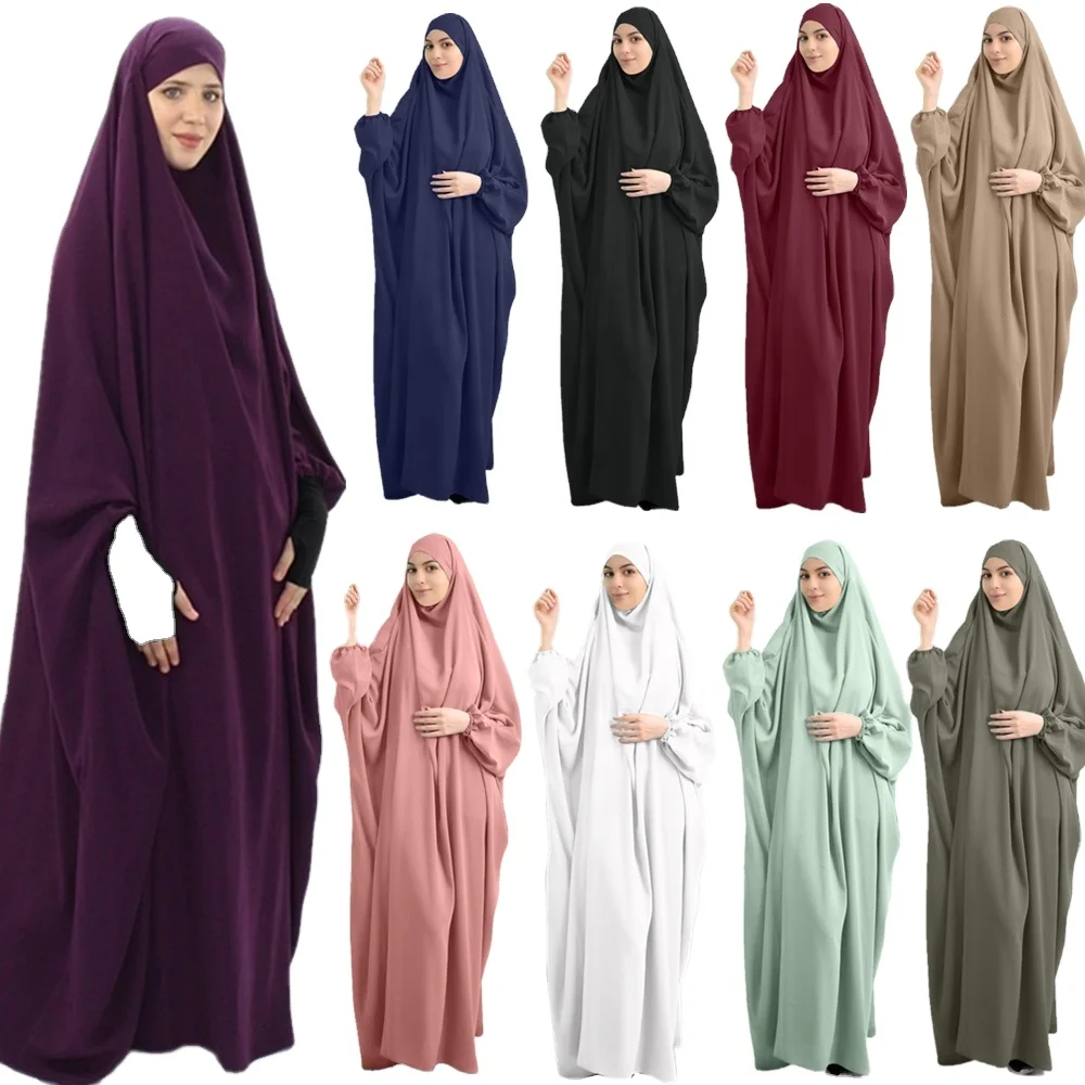 

3041 Kuwii high quality new product plus size islamitische jilbab prayer dress one piece jilbab, 10 colors