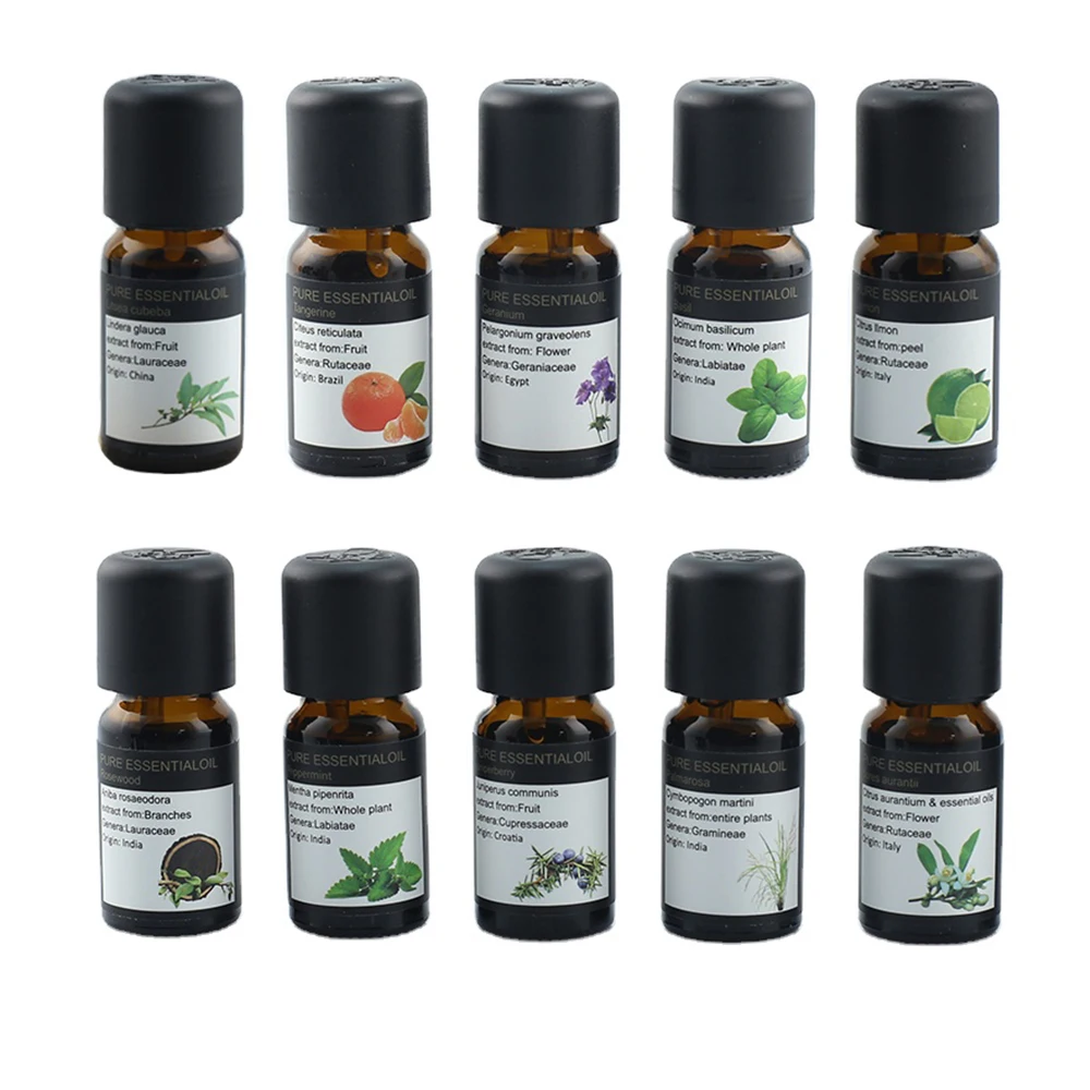 

Retail Essential Oils 100% Pure Natural 10ml Glass Bottle For Aroma Diffuser Machine