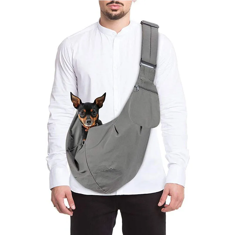 

Comfortable Hard Bottom Support Hand Free Puppy Cat Dog Sling Shoulder Carry Bag, Custom patterns
