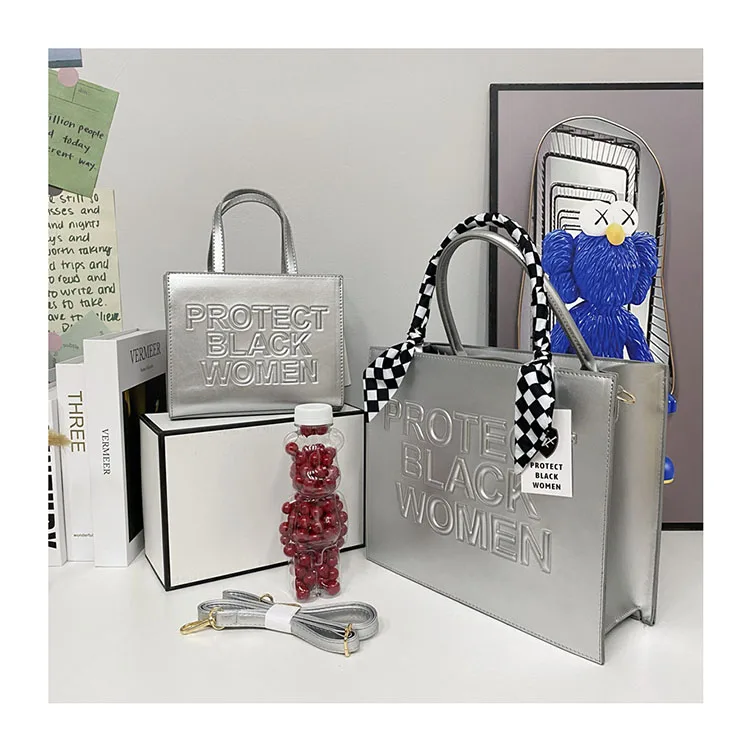 

Large Letters Embossed Protect Black Women Flap Handbags Candy Color Women 2022 Shoulder Purses Designer PU Handbags for Women