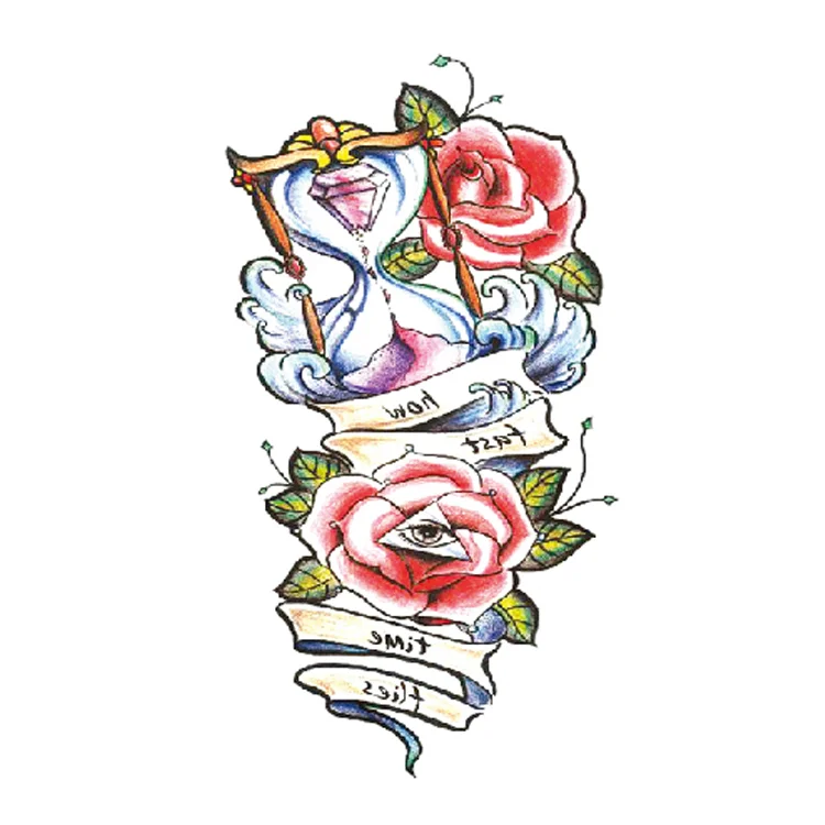 

Best Selling Waterproof Color Flower Art Designs Tattoo Sticker For Women, Cmyk