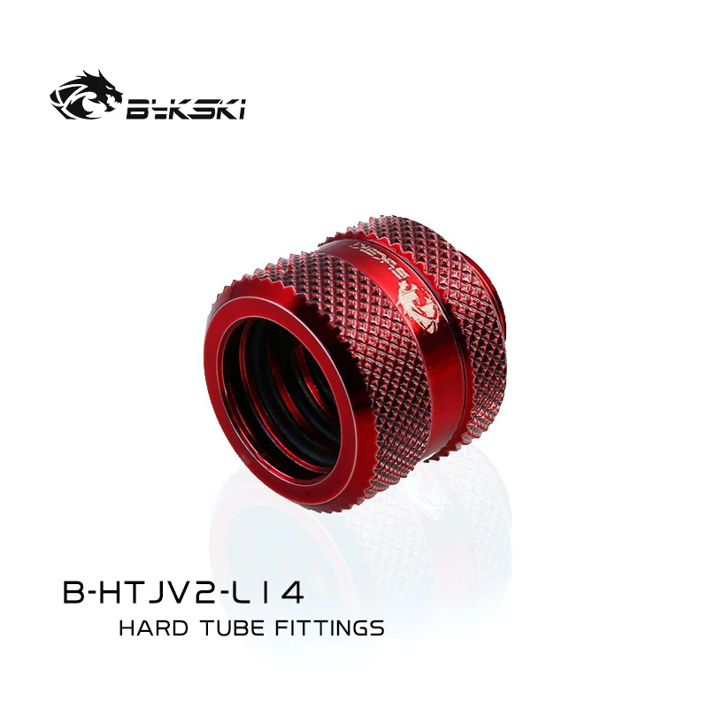 

Bykski Water Cooling Hard Tube Fitting, Fast Hand-Tighted Rigid Pipe Connector G1/4 Thread Diamond Style, B-HTJV2-L14, Blue,gold,white,red,silver,black,grey, 7 colors